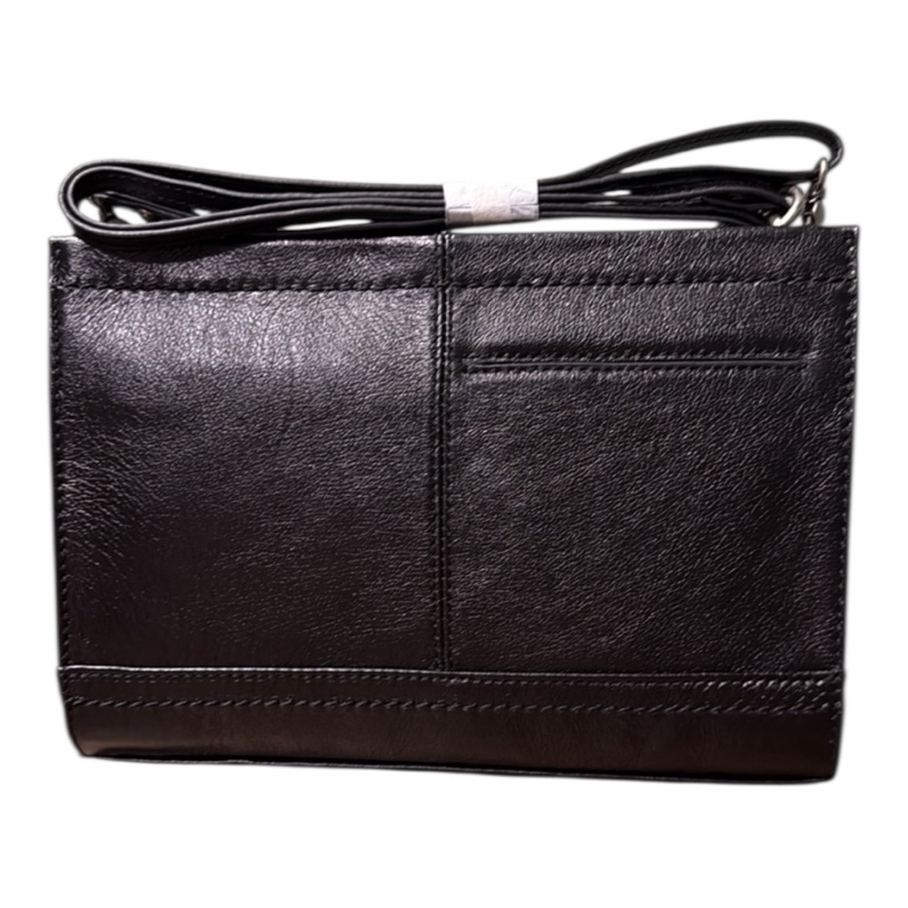 PRICE IS FIRM - The Sax Black Onyx Leather Iris Demi Crossbody Bag - Picture 6 of 8